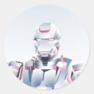 Robot-Sticker Runder Aufkleber