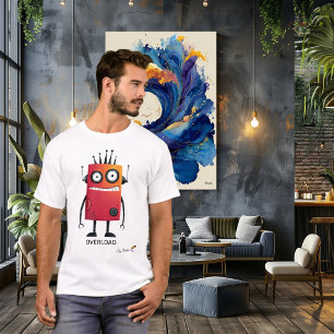 Robot Surchargé T-Shirt Drôle pour Geeks Adultes