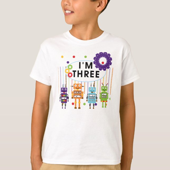Robot T-shirts et cadeaux d'anniversaire 3e (Devant)