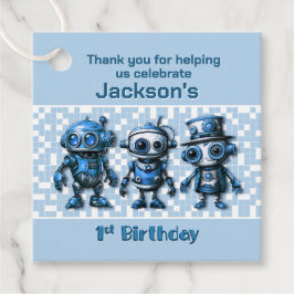 Robot Theme 1. Geburtstag Vielen Dank Geschenkanhänger