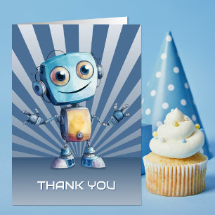 Robot thème Anniversaire Merci