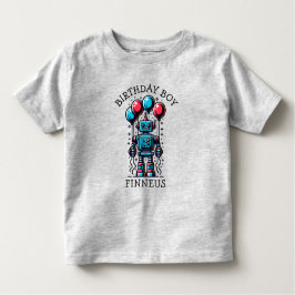 Robot Themed Birthday Boy Kleinkind T-shirt
