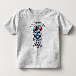 Robot Themed Birthday Boy Kleinkind T-shirt