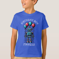 Robot Themed Birthday Boy