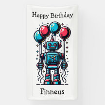 Robot Themed Personalisiert Geburtstag