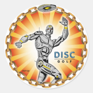 Robot Thrower #2 Runder Aufkleber