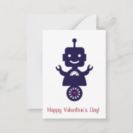 Robot Valentine - Scooter Mitteilungskarte
