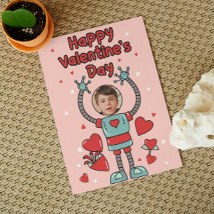 Robot Valentines Jour Photo Salle de classe Carte 