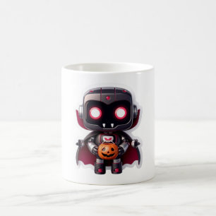 Robot Vampire Halloween Mug Cute Tech Éffrayante