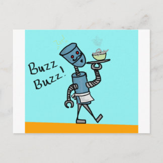 Robot Waiter Postkarte