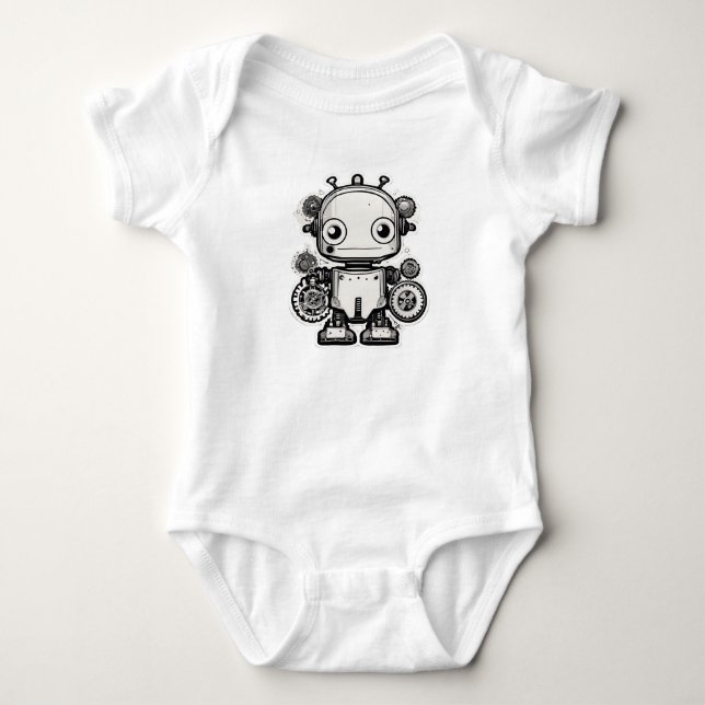 robotanisch baby strampler (Vorderseite)