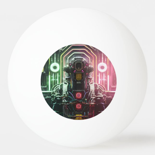 Roboter 1 1-Sterne Tischtennisball (Vorderseite)
