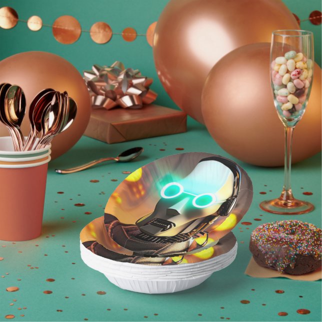 Roboter-2-Papierschale Pappteller (Multi)