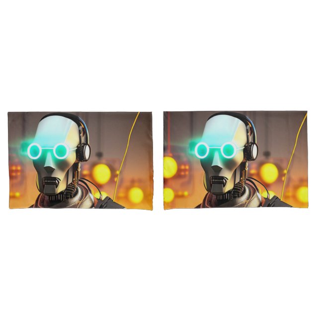 Roboter-2-Standard-Kissenbezüge 2-Seiten-Paar Kissenbezug (Vorderseite-Set)