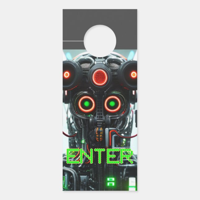 Roboter 5 Eintritt Zugang verweigerte Türklammer Türanhänger (Vorderseite)