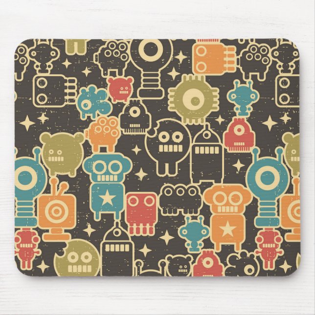 Roboter auf braun mousepad (Vorne)