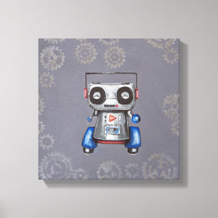 Roboter-ausgewachsener männlicher Känguru Leinwanddruck