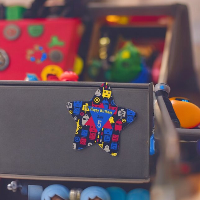 Roboter-Außerirdischen-Cartoon Stern-Aufkleber (robot alien patternparty theme sticker,birthday party sticker,gift pack,envelope,return gift sticker)