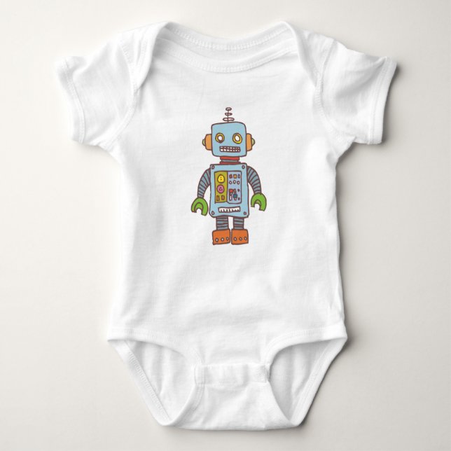 Roboter Baby Strampler (Vorderseite)