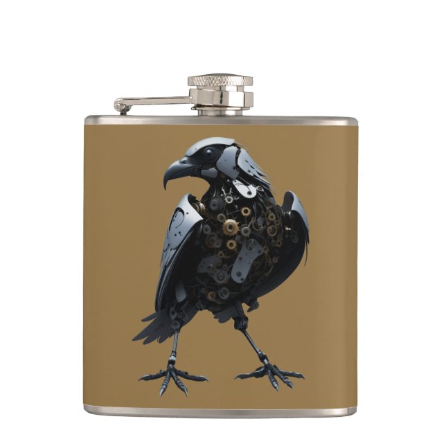 Roboter Bird Flachmann (Vorderseite)