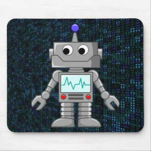 Roboter-Cartoon Mousepad