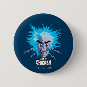 Roboter Chicken Scientist Head Graphic Button