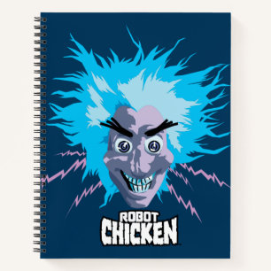 Roboter Chicken Scientist Head Graphic Notizbuch