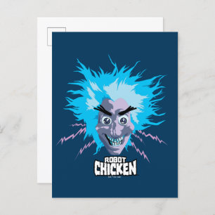 Roboter Chicken Scientist Head Graphic Postkarte