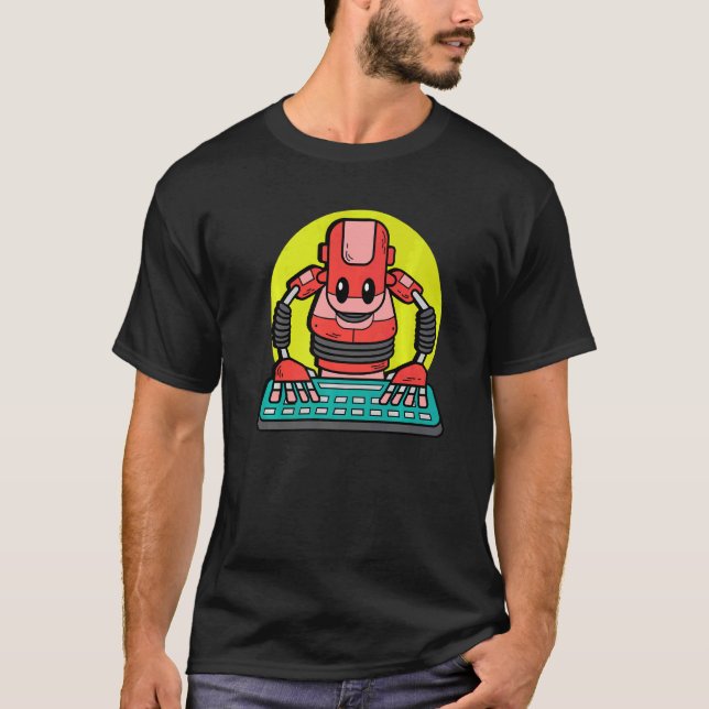 Roboter-Computeringenieur T-Shirt (Vorderseite)