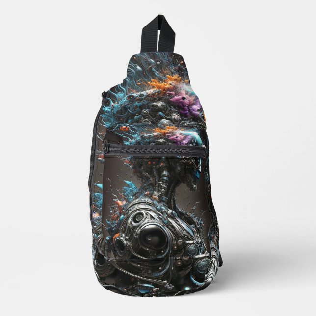 Roboter Crossbody Bag (Vorderseite)