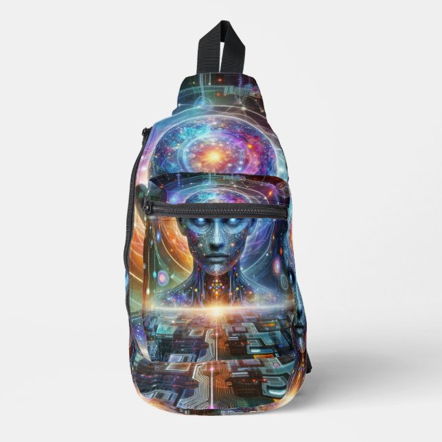 Roboter Crossbody Bag (Vorderseite)