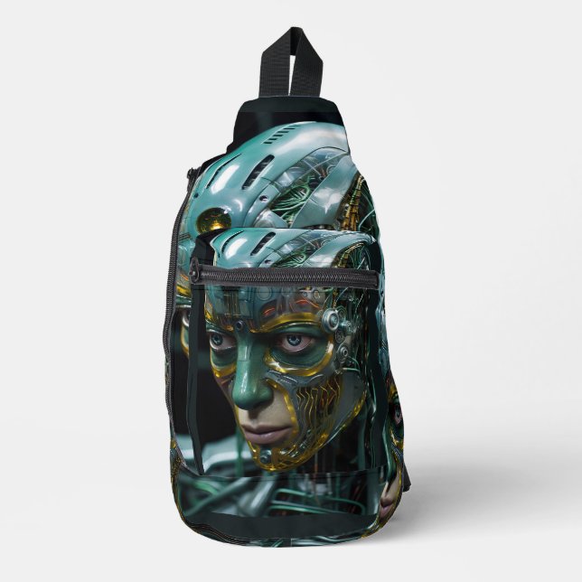 Roboter Crossbody Bag (Vorderseite)