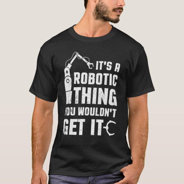 Roboter Cyborg Machine Robotics Engineer Ai Techno T-Shirt (Vorderseite)
