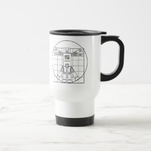 Roboter Da Vincis Vitruvian Reisebecher