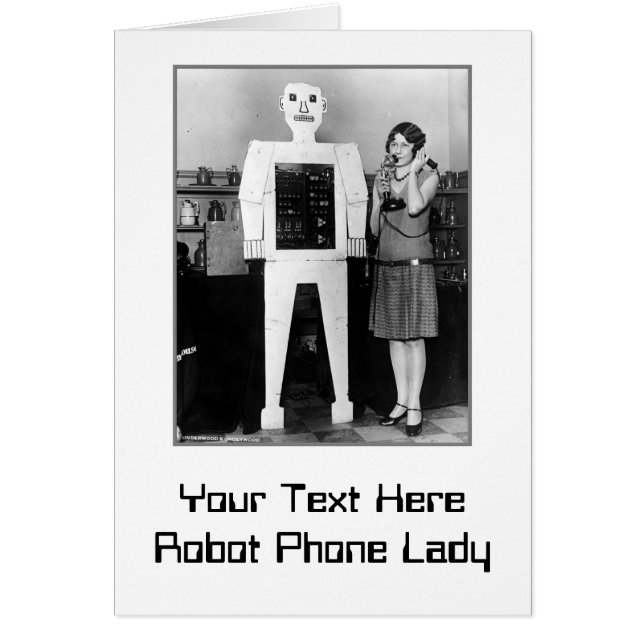 Roboter, Dame, Telefon (Vorne)