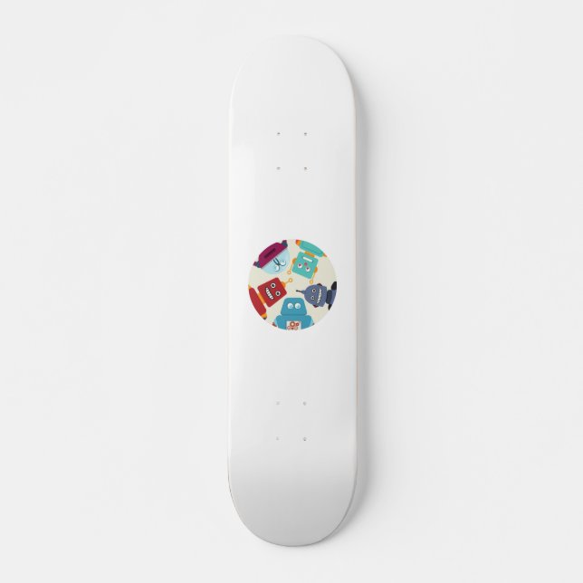 Roboter, die nach unten schauen skateboard (Vorne)