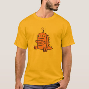Roboter Dino - Orange T-Shirt