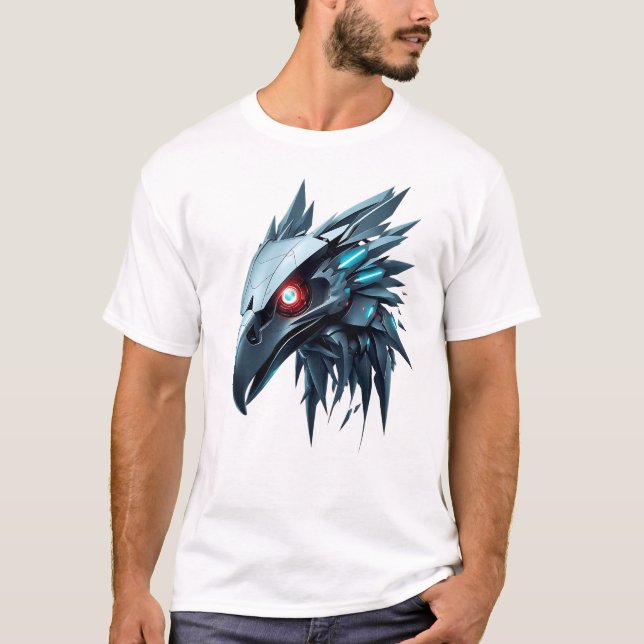 Roboter Eagle Face Art T-Shirt (Vorderseite)