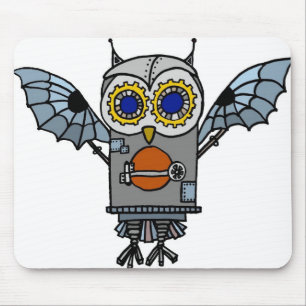 Roboter-Eule Mousepad