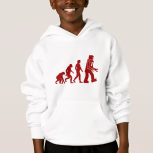 Roboter-Evolution des Mannes in Roboter Hoodie