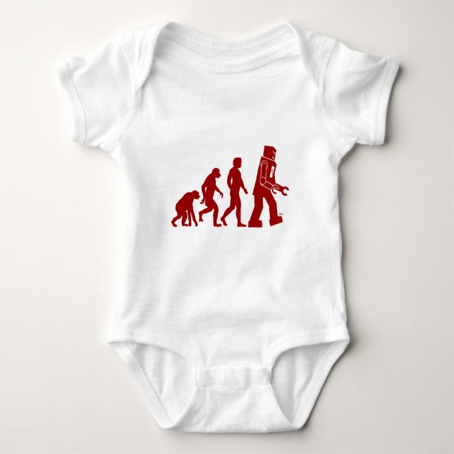Roboter-Evolution des Menschen in den Roboter Baby Strampler (Vorderseite)