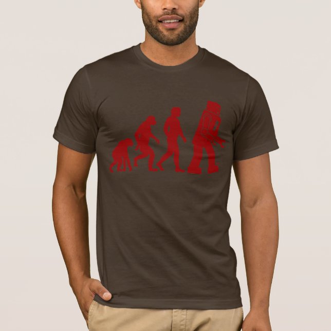 Roboter-Evolution - vom Mann in Roboter T-Shirt (Vorderseite)