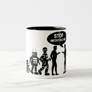 Roboter-Evolution Zweifarbige Tasse