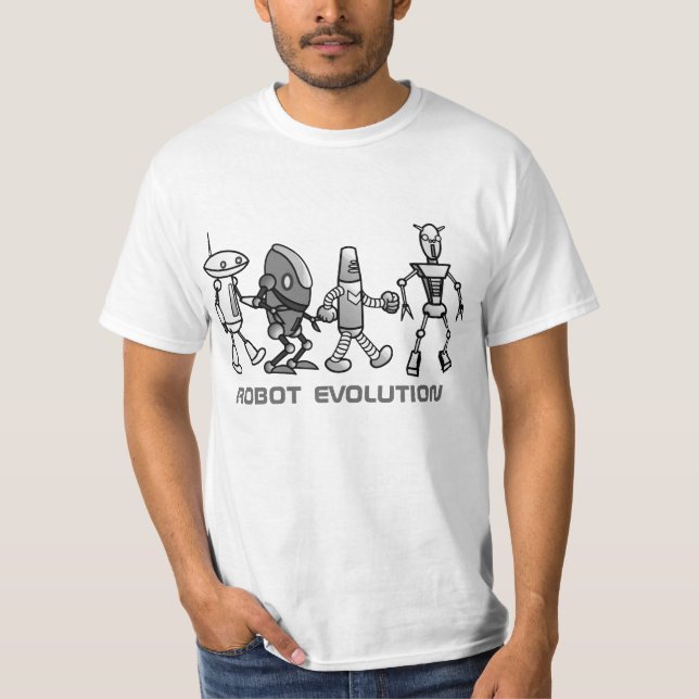 Roboter-Evolutions-Monot-shirt T-Shirt (Vorderseite)