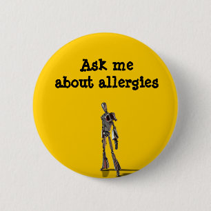 Roboter fragen mich über Allergien Button