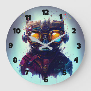 Roboter Große Wanduhr