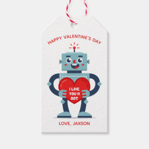 Roboter Herz Süße Personalisierte Valentinstag Geschenkanhänger