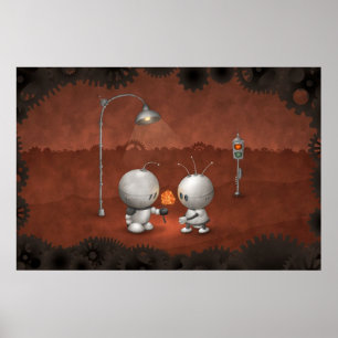 Roboter in Liebe Poster