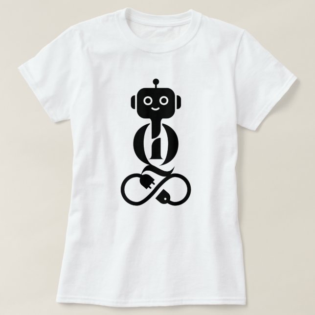 Roboter-Intelligenzquotient (IQ) ist unendlich T-Shirt (Design vorne)
