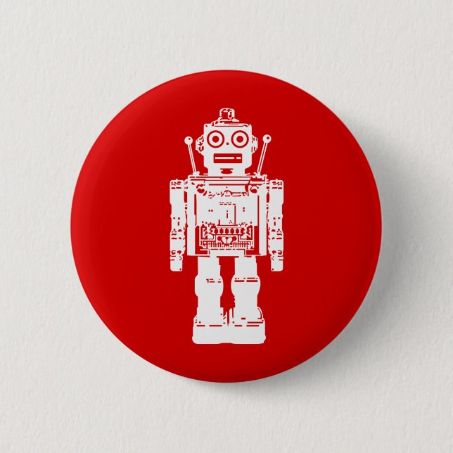 Roboter-Knopf Button (Vorderseite)